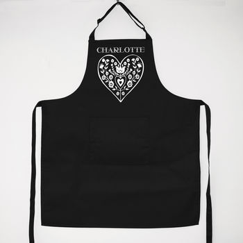 Personalised Scandi Heart Apron, Birthday Gift For Her, 7 of 12