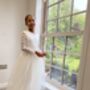 Long Sleeve Lace Flower Girl Dress – Heart Back Tulle Dress For Communion And Christening UK Handmade, thumbnail 2 of 9