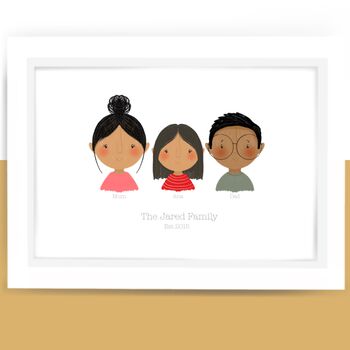 Personalised Family Portrait, 2 of 5