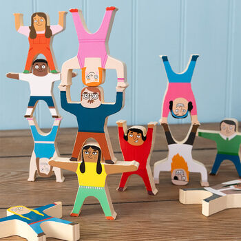 Wooden Stacking People Game, 3 of 4