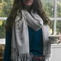 Personalised Cross Stitch Cashmere Scarf Gift For Mum, thumbnail 6 of 7