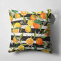 Cushion Cover With Orange And Lemon And Black Striped, thumbnail 5 of 7