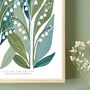 A4 Botanical Giclée Art Print Lily Of The Valley, thumbnail 2 of 4