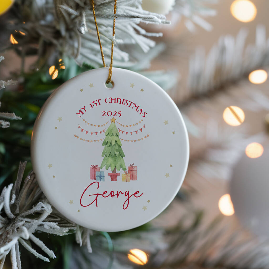 Baby's First Christmas Keepsake Tree Bauble, 1 of 4