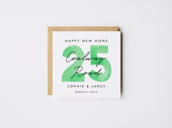Personalised Bold Red Happy New Home Card *Colour Options, 3 of 5