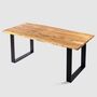 Rochester Solid Oak Dining Table With U Shaped Legs, thumbnail 1 of 4