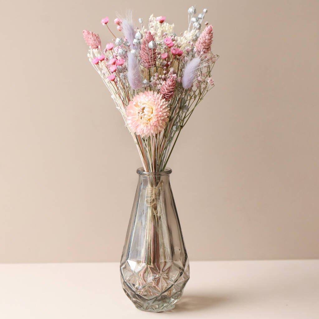 Winter Blush Dried Flower Posy With Vase, 1 of 3