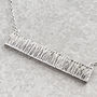 Heavy Hammered Silver Bar Necklace, thumbnail 2 of 3
