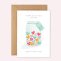 Personalised 'Jar Of Hugs' Lockdown Mother's Day Card, thumbnail 2 of 5