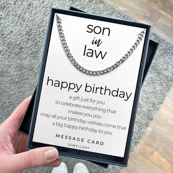 Curb Chain Birthday Wishes For Son In Law, 6 of 6