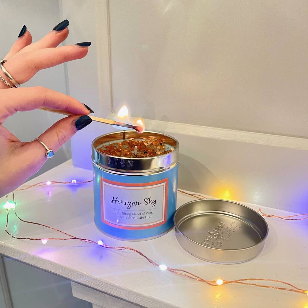 Tin Candle With Gold Sparkle By Pink Pineapple Home & Gifts