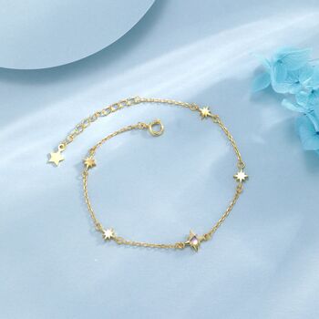 Sterling Silver Moonstone Starburst Bracelet In Sterling Silver, 2 of 11