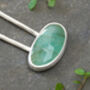 Natural Emerald Hair Pin In Solid Sterling Silver, thumbnail 1 of 4