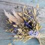 Wedding Dried Flower Bouquet Meadow Blues Left, thumbnail 1 of 5