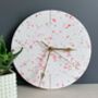 Blush And Coral Coloured Terrazzo Clock, thumbnail 1 of 2