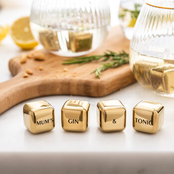 Personalised 'Gin And Tonic' Steel Ice Cubes, 3 of 12