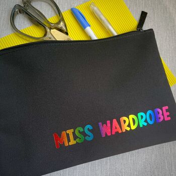 Personalised Rainbow Teacher Name Pouch/Pencil Case, 4 of 4