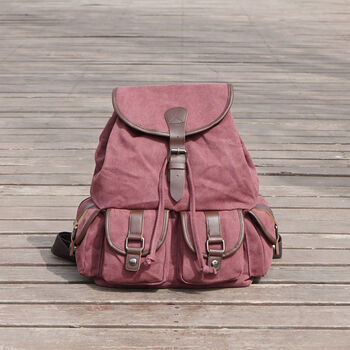 Colourway Canvas Backpack Rucksack, 9 of 11