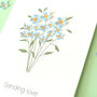 Sympathy Card With Paper Forget Me Not Flowers, thumbnail 2 of 7