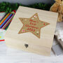 Personalised Christmas Star Large Wooden Keepsake Box, thumbnail 1 of 5