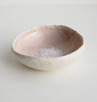 Handmade Pastel Pink Pottery Ring Dish Or Salt Bowl, 2 of 9