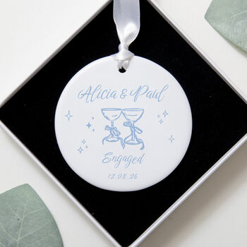 Personalised Engagement Decoration | Ceramic Keepsake Gift, 3 of 4