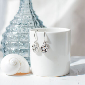 Silver Plated Starfish Earrings, 7 of 10