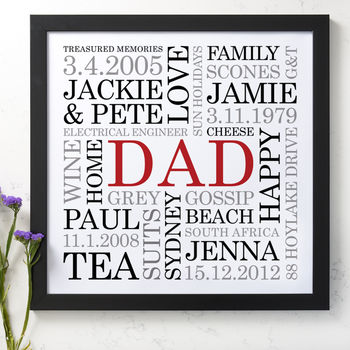 Personalised Dad Word Art, 3 of 10