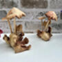 Handcrafted Mushrooms Sculpture On Natural Teak Root, thumbnail 3 of 8