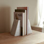 Luxury White Marble Wedge Bookends, thumbnail 1 of 4