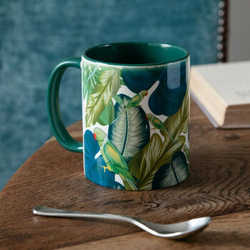 Tropical Parakeet Tea Towel And Matching Mug, 2 of 3