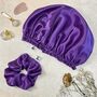 Silk Scrunchie And Bonnet Set Five Colours, thumbnail 2 of 8