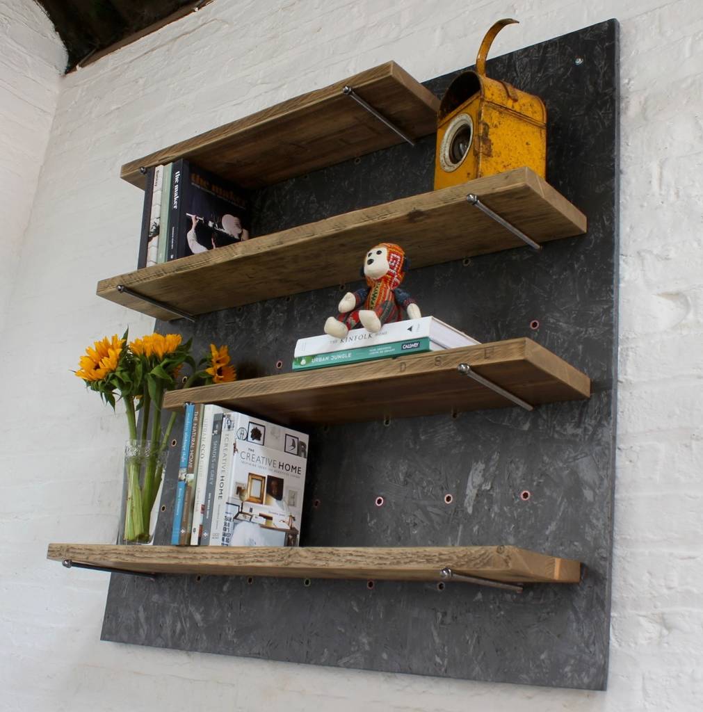 avon peg adjustable shelves mounted on painted osb by urban grain