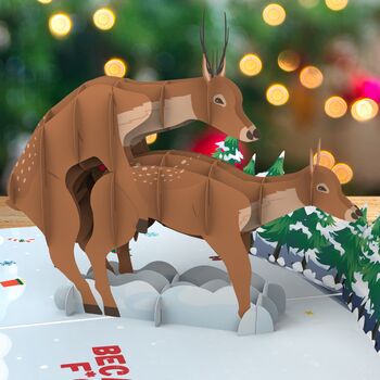 F*Cking Deer 3D Pop Up Xmas Animal Card! Best Punny, Rude And Funny Xmas Card For Him And Her, 2 of 9