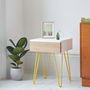 Roswell Bedside Table With Steel Hairpin Legs, thumbnail 1 of 12