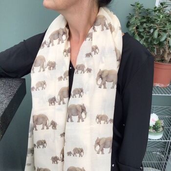 Elephant Scarf In Personalised Gift Box, 3 of 4