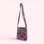 Mini Cross Body Bag | Pink Block Print Floral, thumbnail 3 of 5