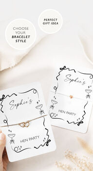 Pearls And Prosecco Hen Party Bracelet Favour, 7 of 9