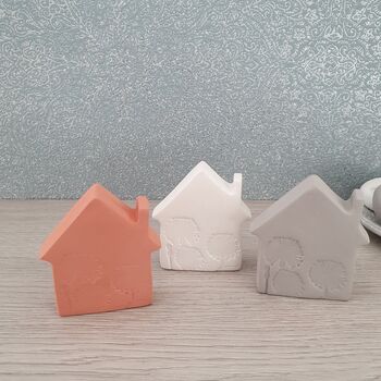 Set Of Three Mini Decorative Clay Houses, 4 of 10