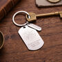 Star Map Memorable Date Dog Tag Keyring, thumbnail 1 of 9