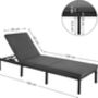 Reclining Sun Lounger With Cushioned Mattress, thumbnail 2 of 8