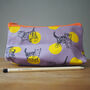 Lilac Kittens And Dots Leather Make Up Bag, thumbnail 1 of 7