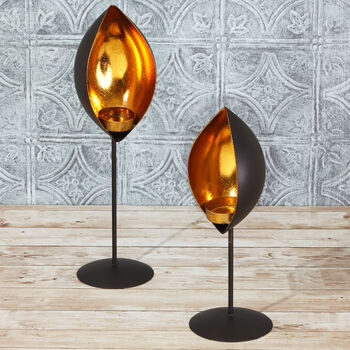 G Decor Set Of Two Zion Flame Tealight Candle Holders, 3 of 3