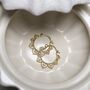 18k Gold Plated Brass Marrakesh Hoops, thumbnail 2 of 5