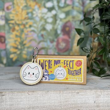 We're Purr Fect Together Mini Matchbox Cross Stitch Kit, 4 of 12
