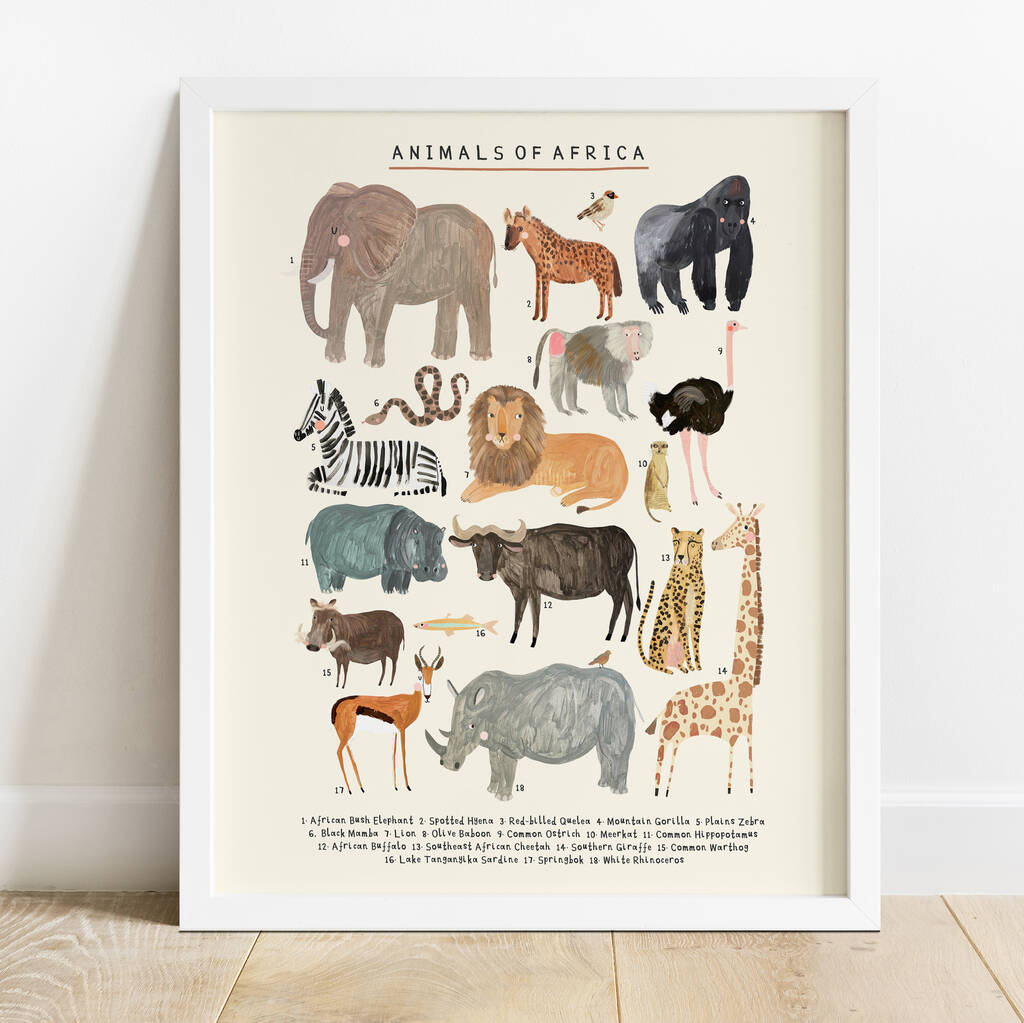 African Animals Print By Darcie Olley 