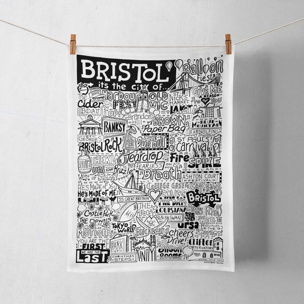 Bristol Landmarks Tea Towel, 1 of 4