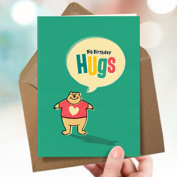 ‘Bear Hug’ Happy Birthday Card, 2 of 4