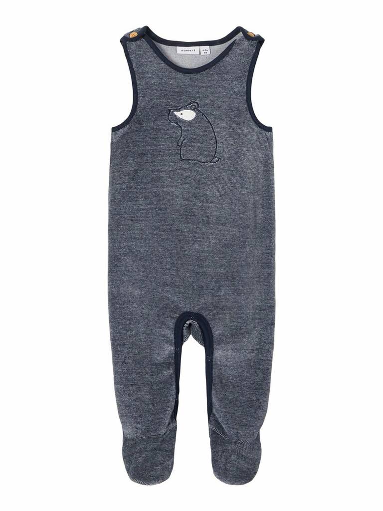 Navel Velour One Piece Baby Suite, 1 of 4