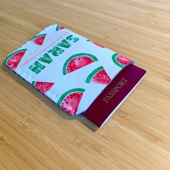 Passport Holder Personalised Watermelon, 4 of 4